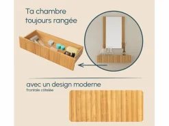 MB Muebles Bonitos Tocador para Dormitorio en Color Roble Alba 80x42x97cm Velia Marru00f3n Best