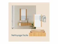 MB Muebles Bonitos Tocador para Dormitorio en Color Roble Alba 80x42x97cm Velia Marru00f3n Best