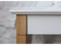 Tocador pequeño con espejo 65 x 35 cm Mimo Blanco Tiza Crema New
