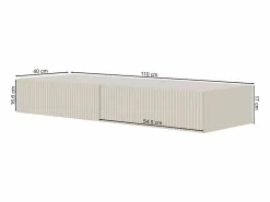 SELSEY Tocador|Tocador suspendido con 2 cajones - Gris beige - 110 cm - VELDIO
