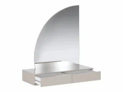 Vente-unique Tocador suspendido con espejo LED 2 cajones mate - JINEZA Beige Best