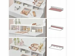Tocador Valora con espejo y luces LED | Escandinavo Blanco Best