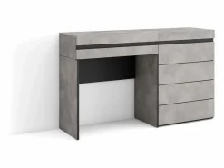 Skraut Home Tocador|Tocador, 127x35x75cm, Con cajón, Cómoda, Cajonera, Cemento