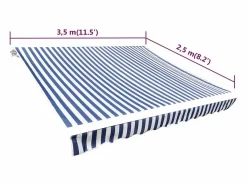 Marquesina|Toldo de lona y blanco 350x250 cm ES763252