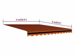 Estor Y Toldo|Toldo de lona naranja y marrón 500x300 cm ES896256