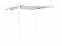 Sweeek Toldo de techo de pérgola 3x3m crudo Beige Discount
