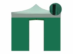 Toldo lateral impermeable de 3x2m con puerta enrollable para cenador plegable de 3x3m Verde Online