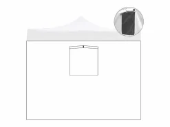 Toldo lateral impermeable de 2x2m con ventana de repuesto para cenador plegable^ Discount