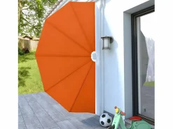 Toldo lateral plegable terraza color terracota 160 cm ES47221 Marru00f3n Clearance