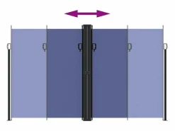 Toldo lateral retráctil 200x600 cm ES304731 Azul Clearance