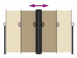 Toldo lateral retráctil 160x1200 cm ES337759 Beige
