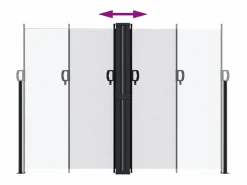 Toldo lateral retráctil 180x600 cm ES700252 Blanco New