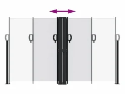 Toldo lateral retráctil 140x1200 cm ES976795^ Best