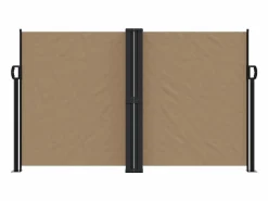 Marquesina|Toldo lateral retráctil gris taupe 140x1200 cm ES354558