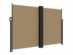 Marquesina|Toldo lateral retráctil gris taupe 160x1000 cm ES917429