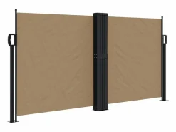 Marquesina|Toldo lateral retráctil gris taupe 120x600 cm ES738201
