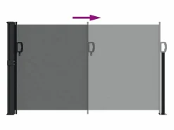 Toldo lateral retráctil 120x600 cm ES732671 Gris antracita Best