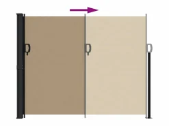 Toldo lateral retráctil gris taupe 160x300 cm ES477593^ Discount