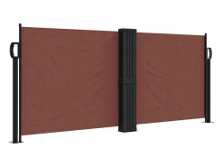 Toldo lateral retráctil marrón 100x1000 cm ES155232 Marru00f3n Discount