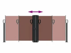 Toldo lateral retráctil marrón 100x1000 cm ES155232 Marru00f3n Discount