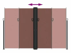 Toldo lateral retráctil marrón 220x600 cm ES496207 Marru00f3n Sale
