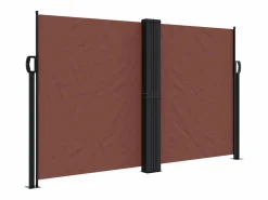 Marquesina|Toldo lateral retráctil marrón 140x1000 cm ES208415