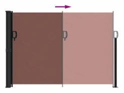 Toldo lateral retráctil marrón 140x600 cm ES802162 Marru00f3n Hot