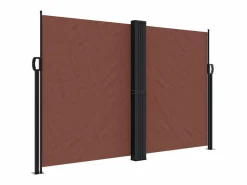Marquesina|Toldo lateral retráctil marrón 160x1000 cm ES167895