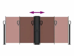 Toldo lateral retráctil marrón 100x600 cm ES730777^ Sale