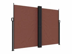 Marquesina|Toldo lateral retráctil marrón 180x1200 cm ES486130