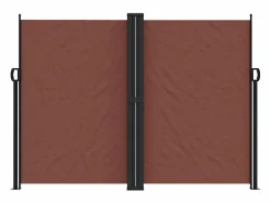 Marquesina|Toldo lateral retráctil marrón 180x1200 cm ES486130