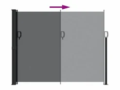 Toldo lateral retráctil 160x600 cm ES870081 Negro Outlet