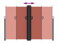 Toldo lateral retráctil terracota 180x1000 cm ES495476^ Outlet