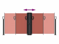 Toldo lateral retráctil terracota 100x600 cm ES136903^ Discount