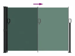 Toldo lateral retráctil oscuro 140x600 cm ES426496 Verde New