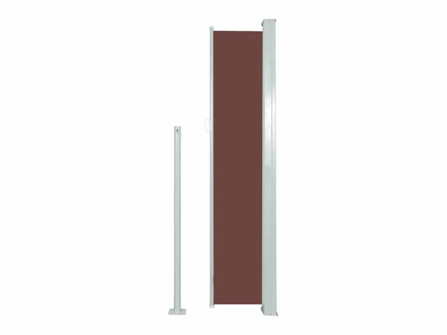 Marquesina|Toldo lateral retráctil 160x500 cm marrón ES830273