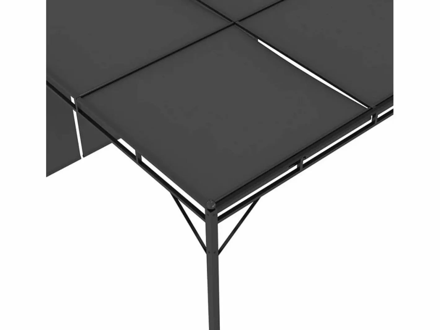 vidaxl Cenador Y Quiosco|Toldo Lof con cortina lateral antracita 2,25x3x3 m