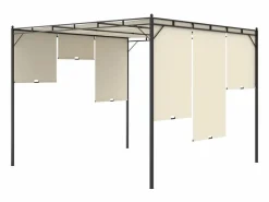 Toldo Lof con cortina lateral crema 2,25x3x3 m^vidaxl Online