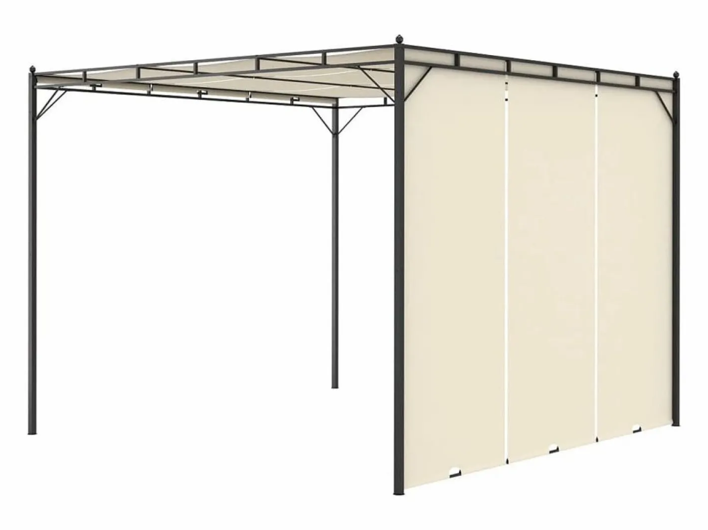 Toldo Lof con cortina lateral crema 2,25x3x3 m^vidaxl Online