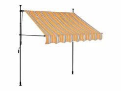 Marquesina|Toldo manual retráctil con LED amarillo y azul 100 cm ES92076