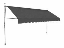 Toldo manual retráctil con LED 350 cm ES14133 Gris antracita Clearance