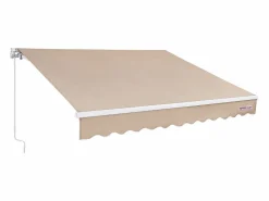 Estor Y Toldo|Toldo Manual Retráctil Para Terraza SucceBuy 243,84 x 213,36 cm Toldo Parasol Con Manivela