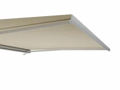 Vente-unique Toldo motorizado con luces LEDs con cofre y sensor de viento 5 x 3,5 m - beige - GALAXA Beige / Blanco Outlet