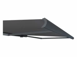 Vente-unique Toldo motorizado con luces LEDs con cofre integral 4x3,5m toldo acrílico antracita GALAXA Gris antracita Discount