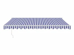 Toldo retráctil aluminio y tela y blanco 4,5x3 m ES65221 Azul Discount