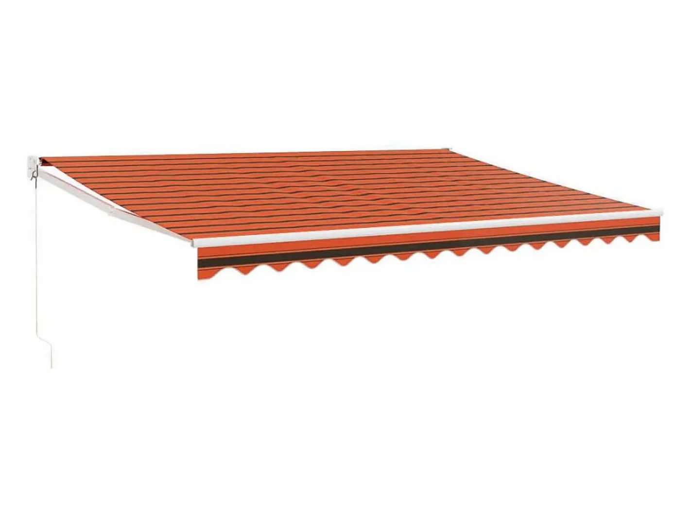 Marquesina|Toldo retráctil aluminio y tela y marrón 4,5x3 m ES79064