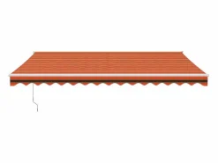 Marquesina|Toldo retráctil aluminio y tela y marrón 4,5x3 m ES79064