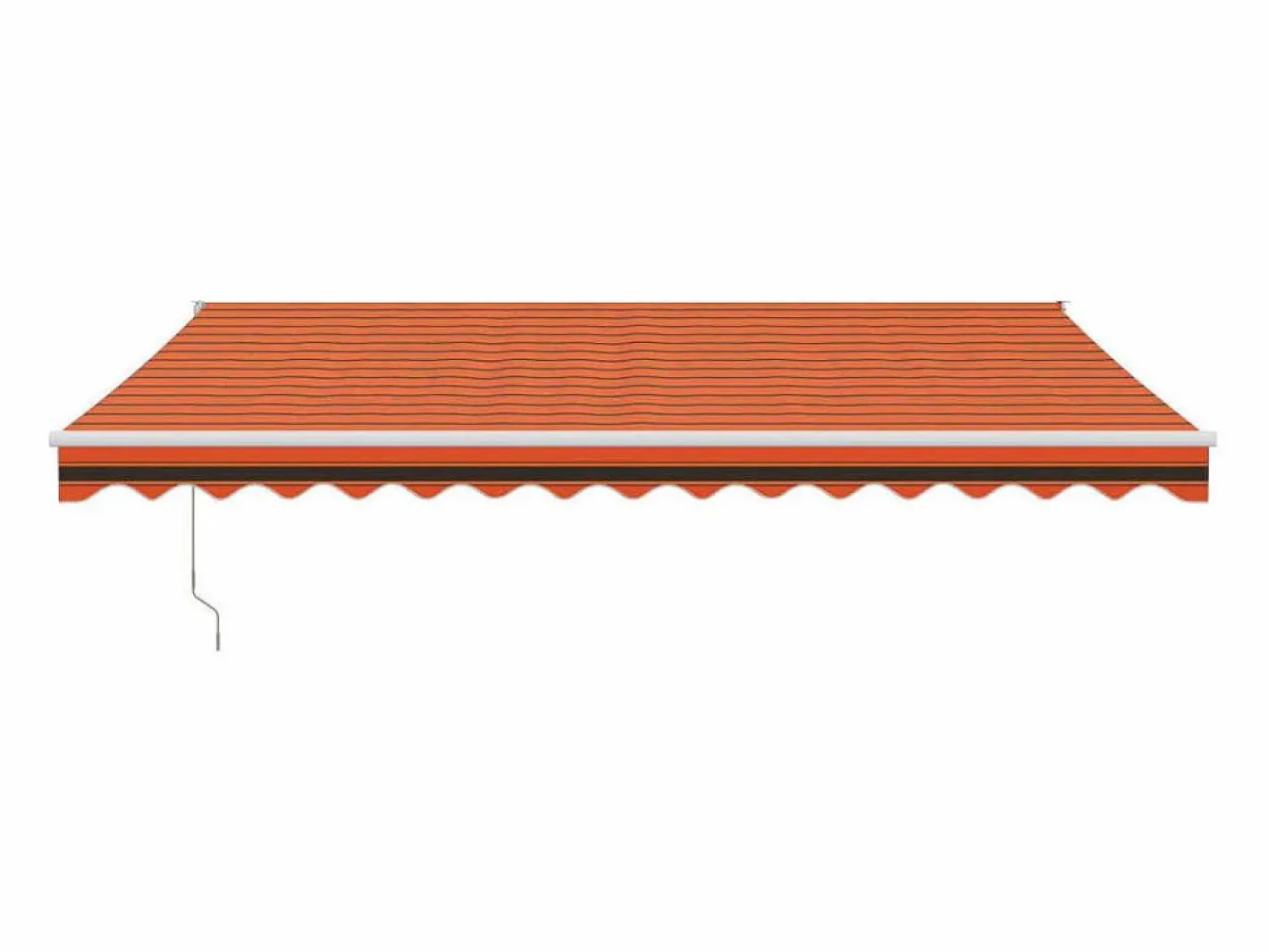 Marquesina|Toldo retráctil aluminio y tela y marrón 4,5x3 m ES79064