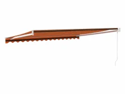 Marquesina|Toldo retráctil aluminio y tela y marrón 4,5x3 m ES79064