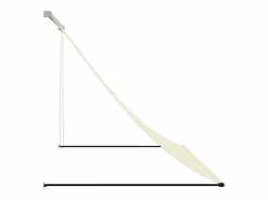 Toldo retráctil de tela y acero 250x150 cm ES880029 Crema Sale